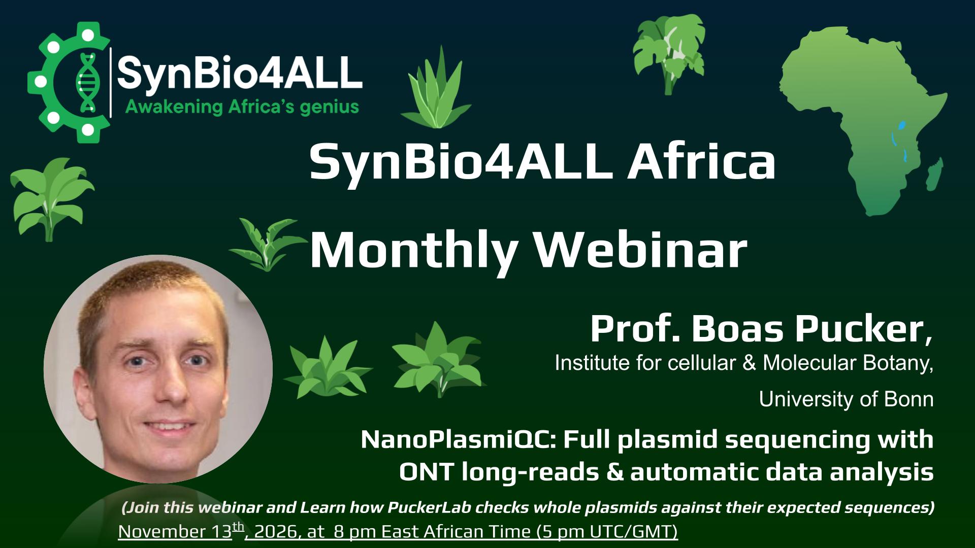Prof. Boas Pucker (Institute for Cellular & Molecular Botany, University of Bonn)